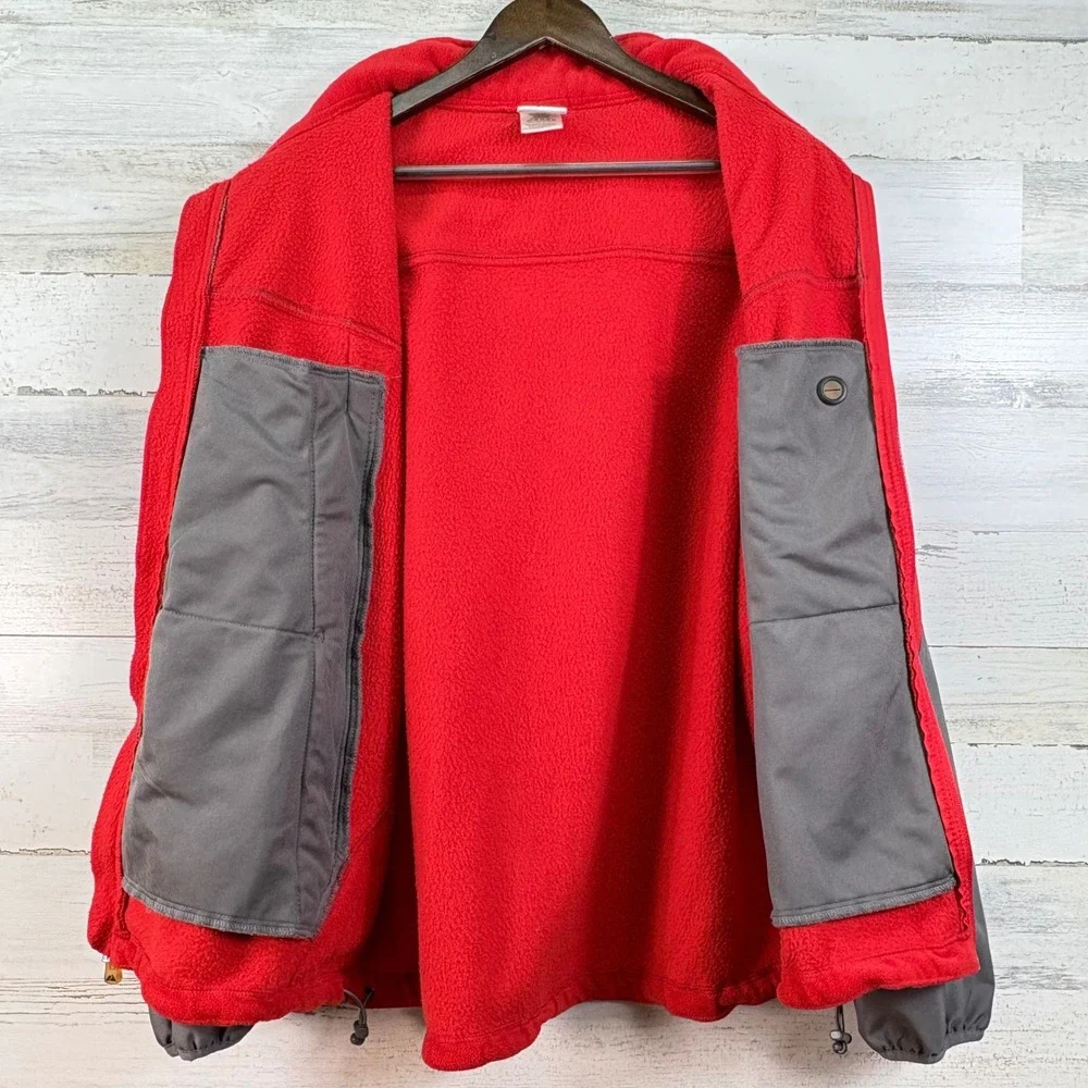 Majestic Philadelphia Phillies VintageFleece Jacket Men XL Red Grey Full Zip Y2K